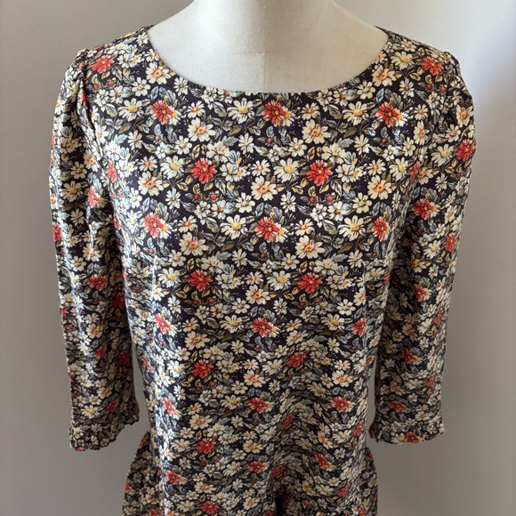 NWT Free People The Avenue Floral Patterned Mini Dress with Ruffle Hem - Picture 3 of 14